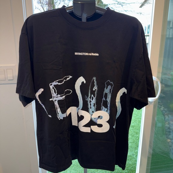 Rivington ROI Rebis 123 Black Jesus Saves T-Shirt M